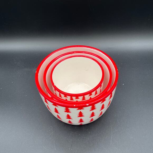 Walgreens Christmas Tree Nesting Bowls - Set of 3 - Picture 2 of 16